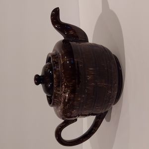 Brown Speckled Ceramic Teapot